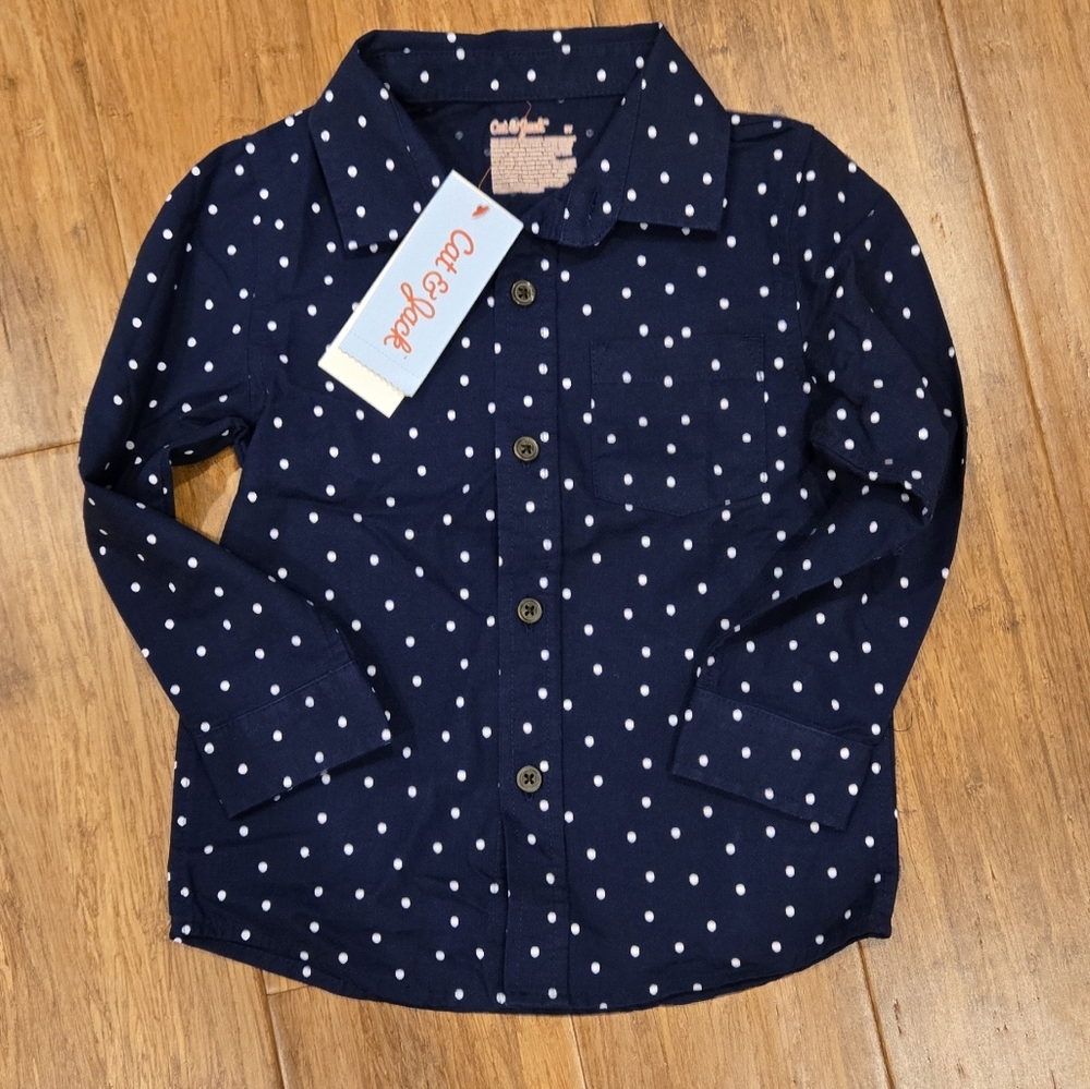 Cat & Jack Toddler Long Sleeve Button Down Shirt